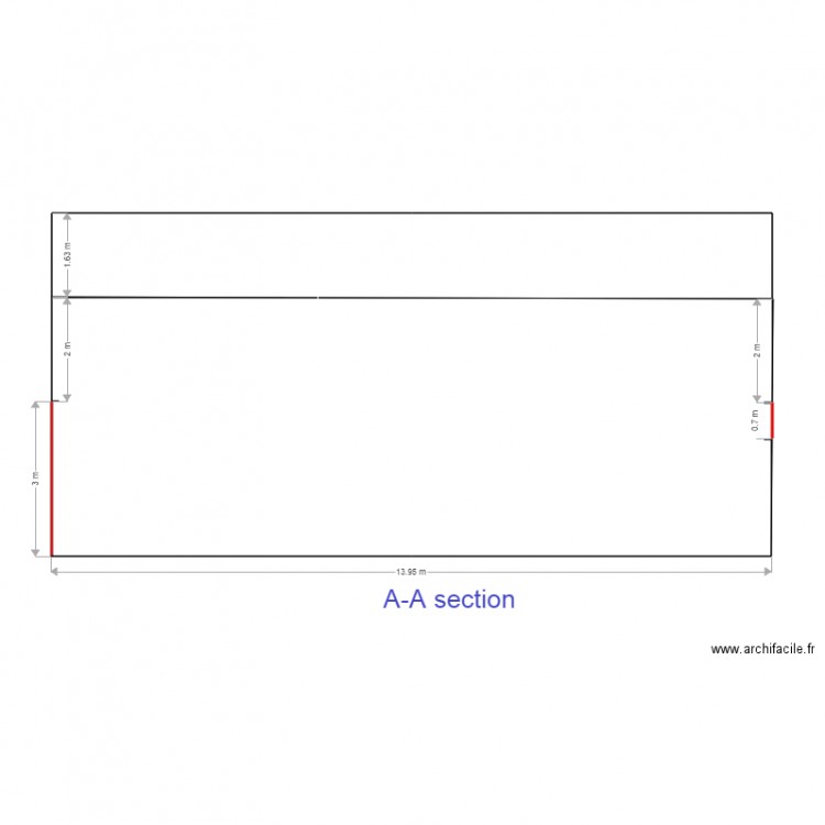 AA section. Plan de 0 pièce et 0 m2