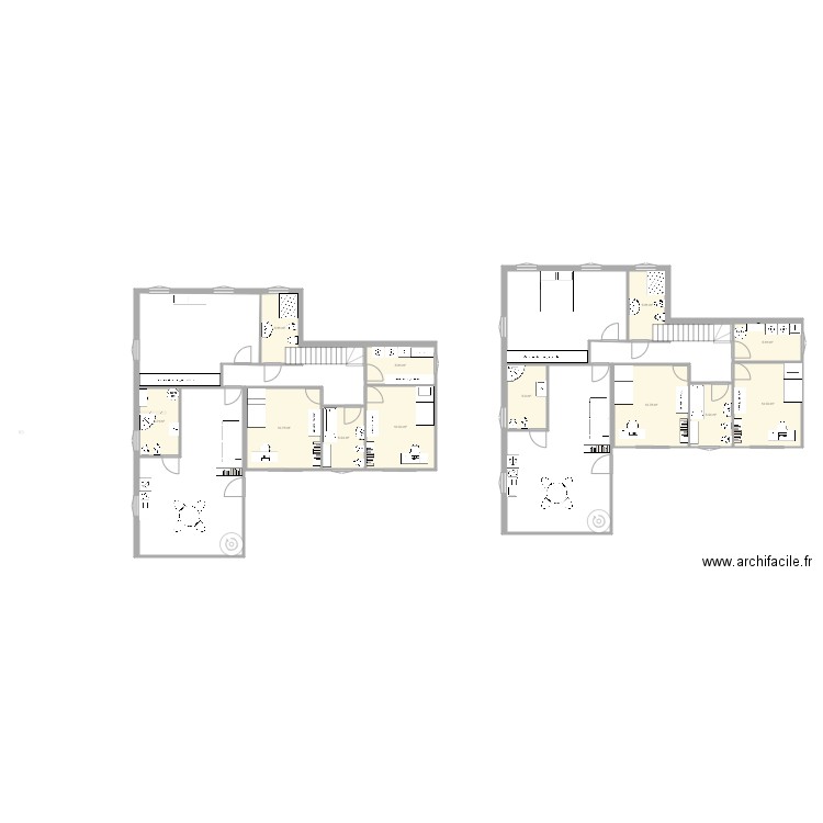 rez de chaussée fevrier. Plan de 0 pièce et 0 m2