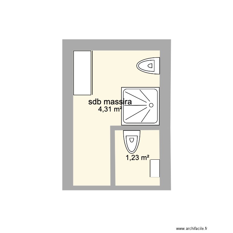 sdb massira. Plan de 0 pièce et 0 m2