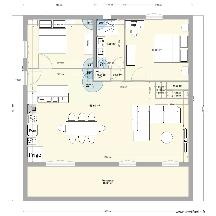 villa haut 8. Plan de 