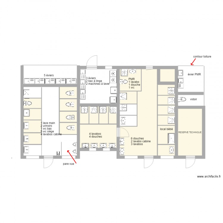 projet sanitaire 4. Plan de 0 pièce et 0 m2