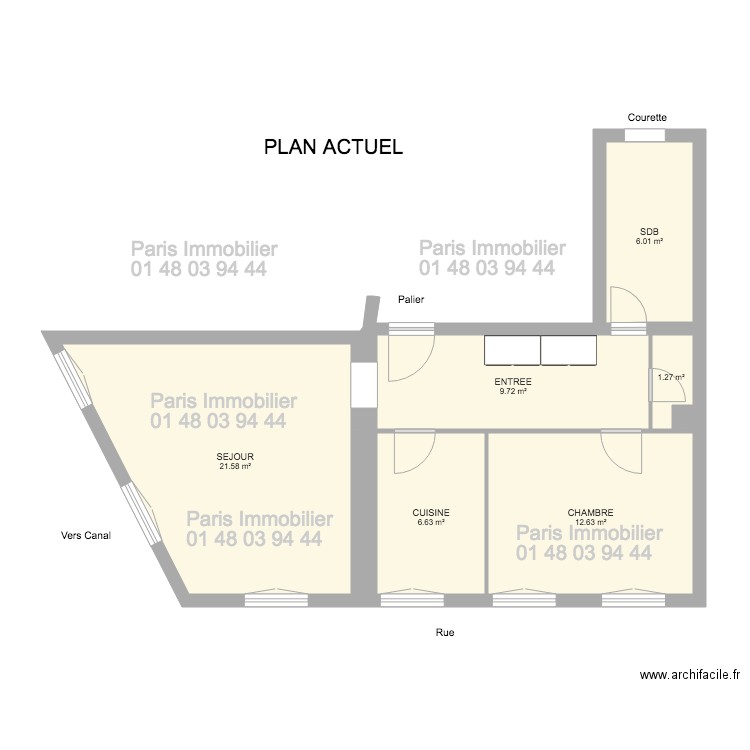 95 QUAI DE VALMY. Plan de 0 pièce et 0 m2