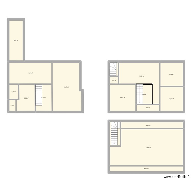 Maison Isbergues Basly. Plan de 18 pièces et 166 m2