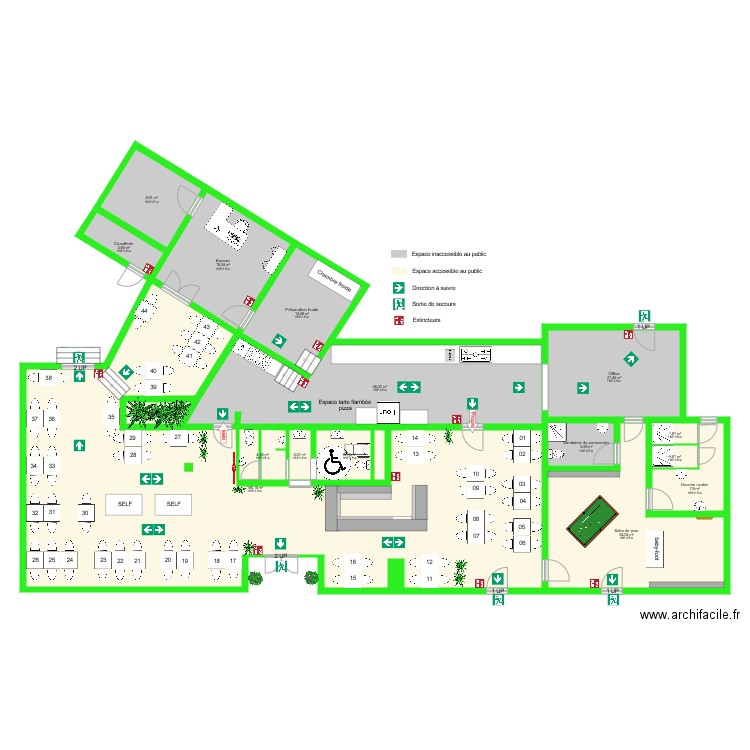 Plan sécurité incendie. Plan de 0 pièce et 0 m2