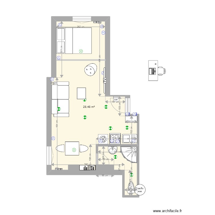 Chabrol mezzanine 5 T1BIS. Plan de 0 pièce et 0 m2