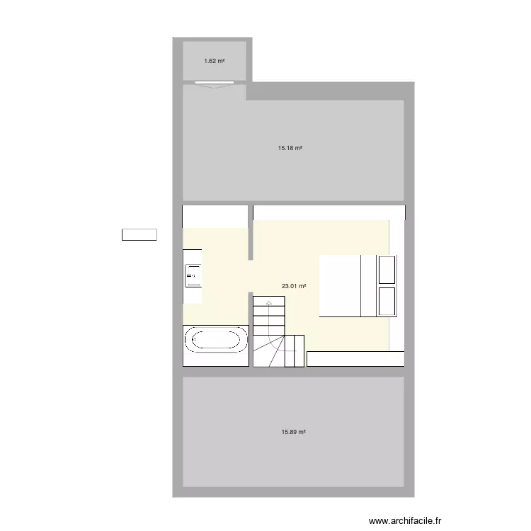Tabellion 4e &eacute;tage Mezzanine version 3. Plan de 0 pièce et 0 m2
