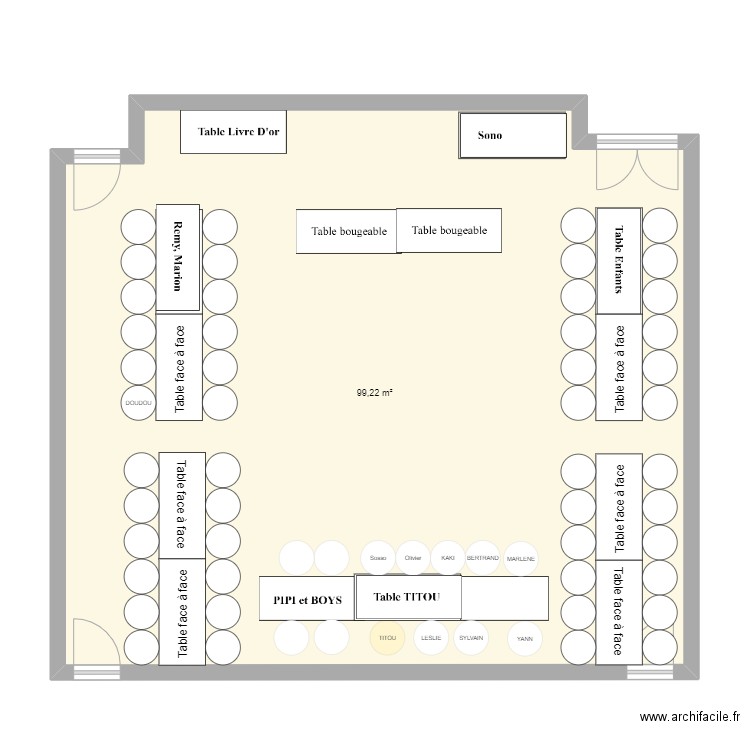 cricri3. Plan de 1 pièce et 99 m2