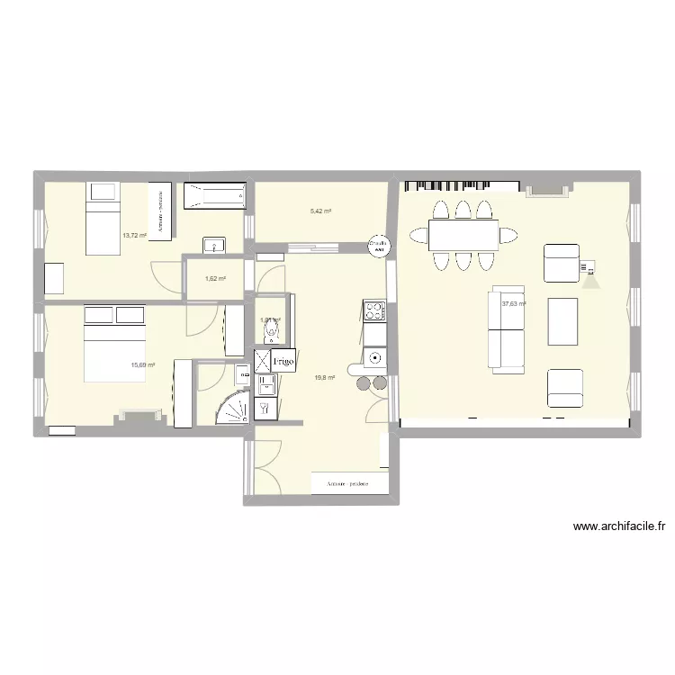 APPARTEMENT FRANCOIS OPTION B. Plan de 
