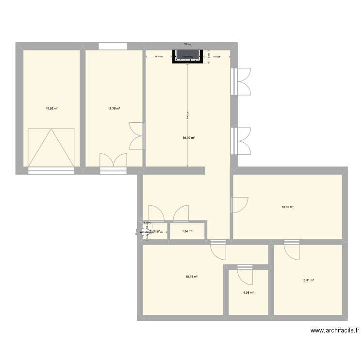 Marcy New. Plan de 9 pièces et 136 m2