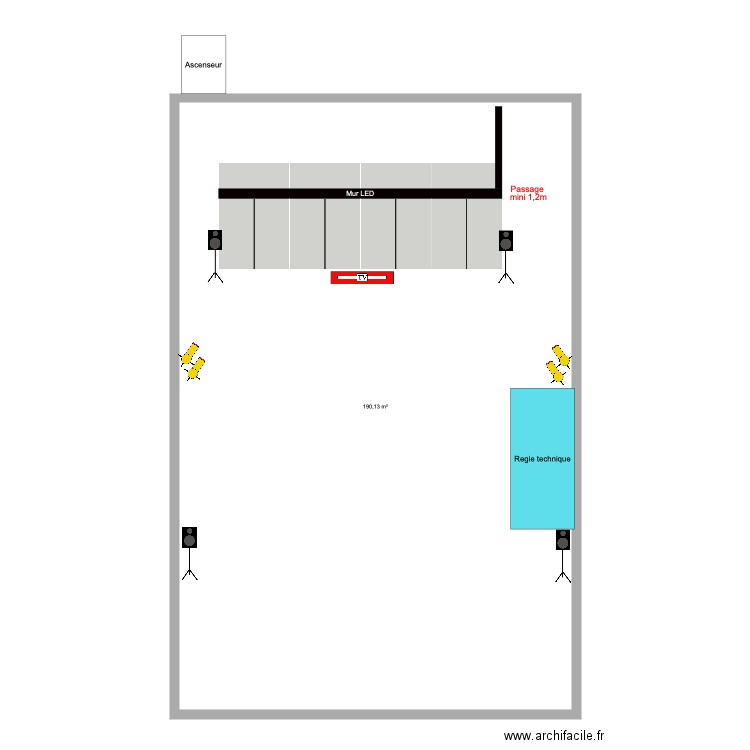 materiel Coty. Plan de 0 pièce et 0 m2