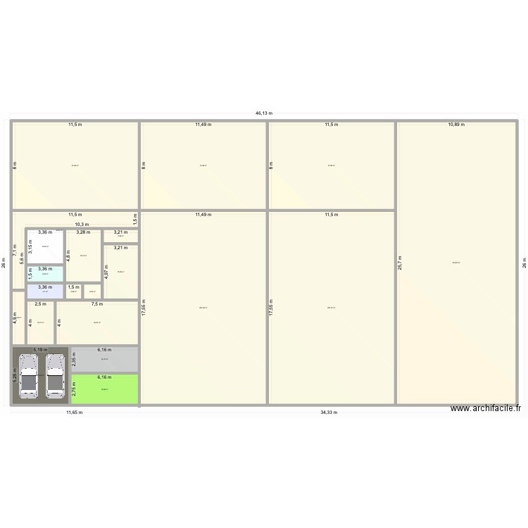 Plan Dabou Cote Ecole. Plan de 21 pièces et 1148 m2