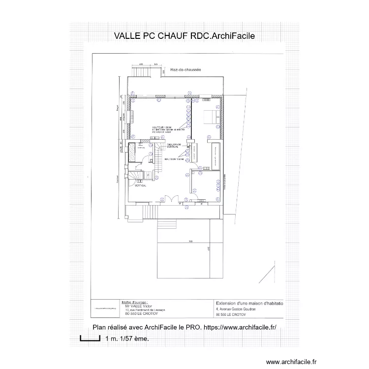 VALLE PC CHAUFFAGE RDC. Plan de 
