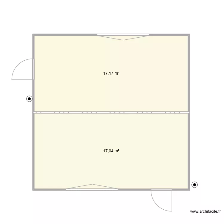assemblage +- 600 x 600 cm. Plan de 2 et 34 m² assemblage +- 600 x 600 cm. Plan de 2 et 34 m²