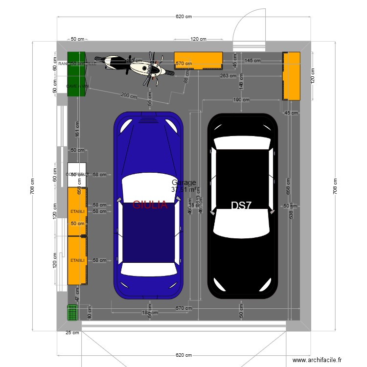 GARAGE projet aménagement. Plan de 0 pièce et 0 m2