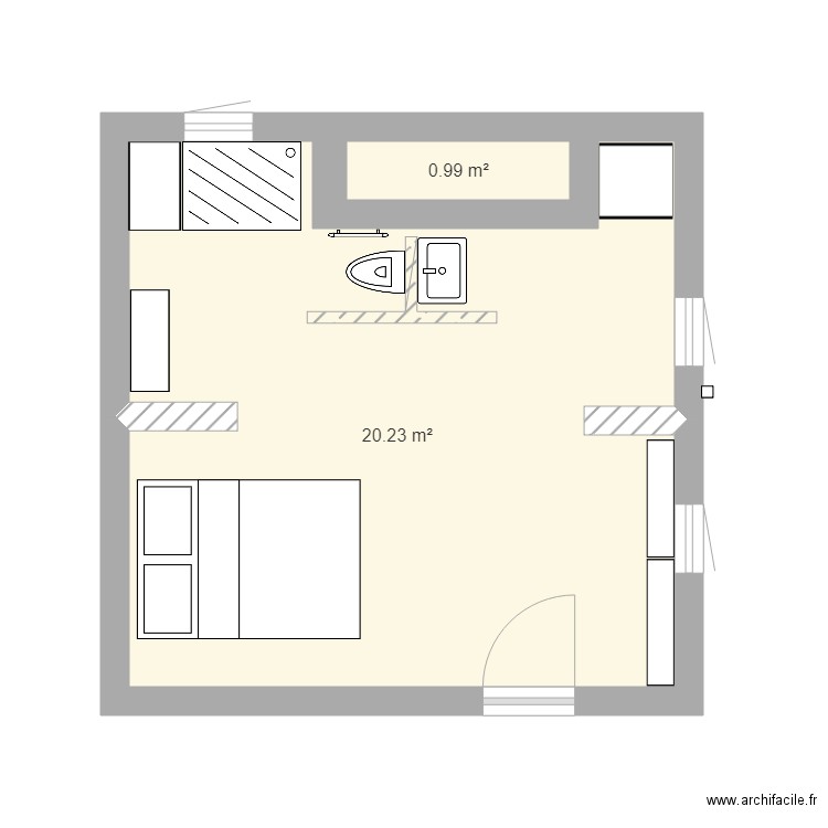 chambre parentale. Plan de 0 pièce et 0 m2