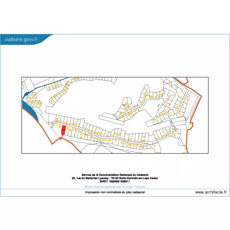 Palan de situation    chalet 79. Plan de 