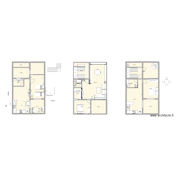 neuf plan 1 etage. Plan de 18 pièces et 202 m2