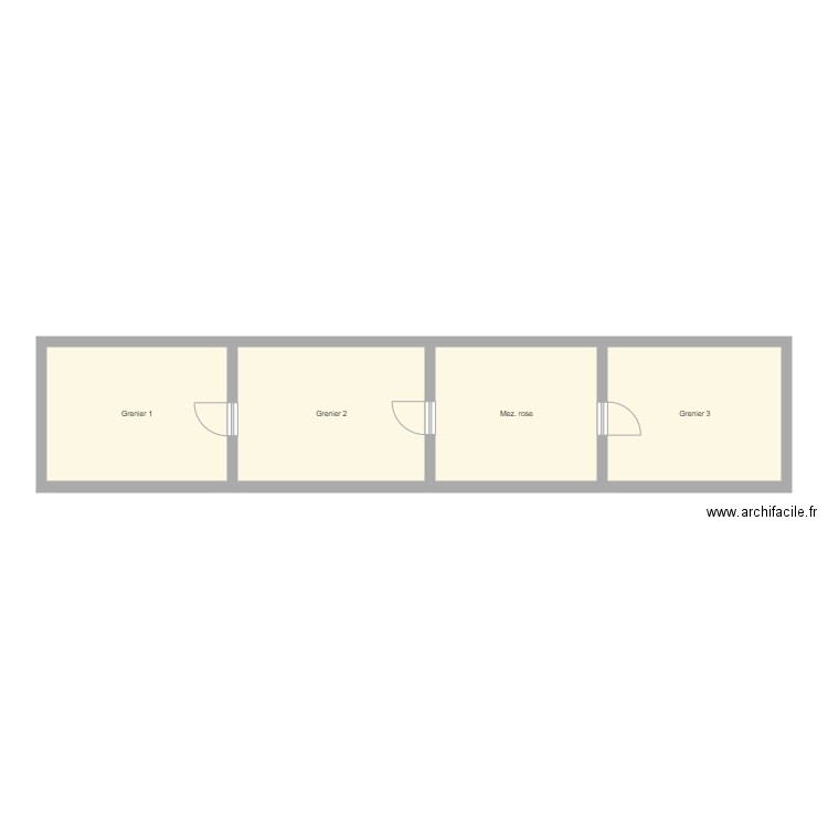 grenier. Plan de 0 pièce et 0 m2