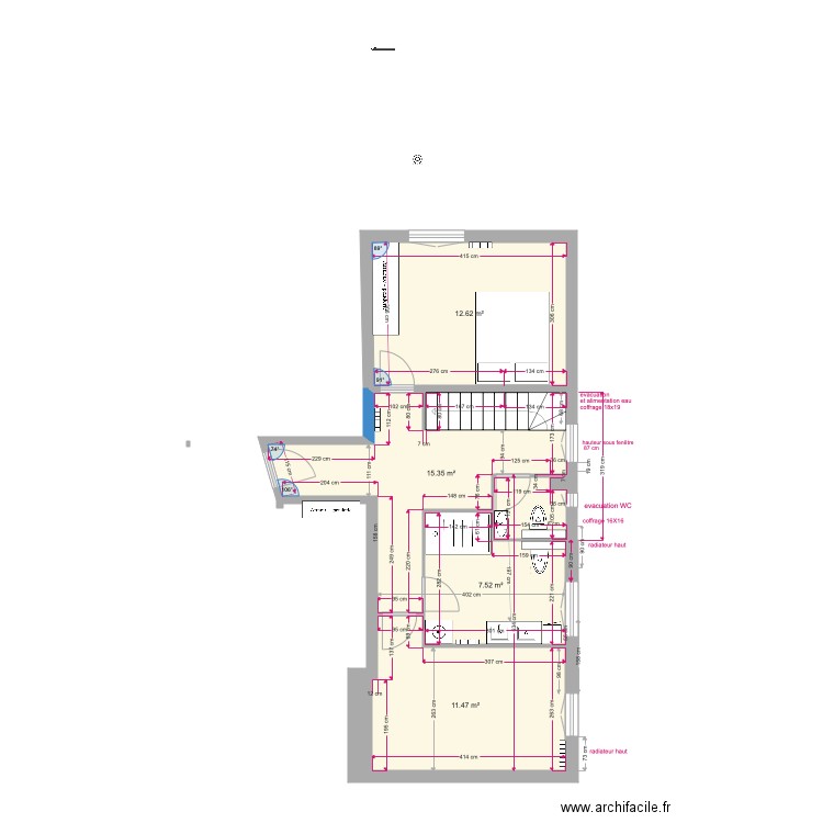 plan 1 vierge 2eme etage 2. Plan de 0 pièce et 0 m2