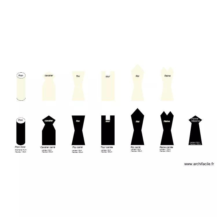 Pièces échec 02. Plan de Pièces échec 02. Plan de