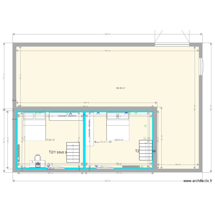 double trmis ss. Plan de 0 pièce et 0 m2