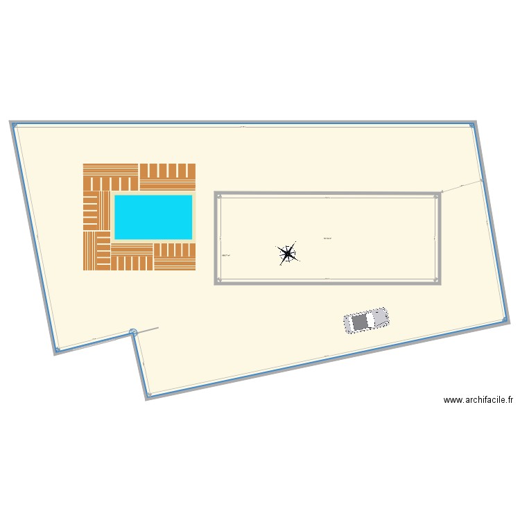 Plan implantation maison Lecci. Plan de 2 pièces et 1028 m2
