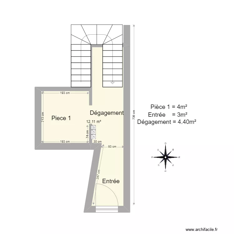 Rdc IMMEUBLE Chatillon Coligny. Plan de 