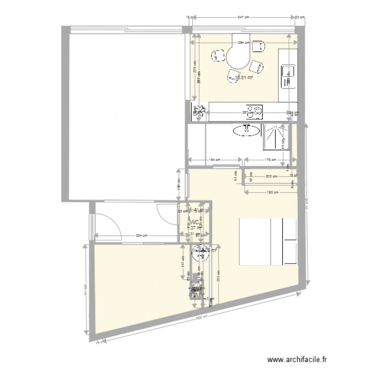 appart sylvain 2bis. Plan de 0 pièce et 0 m2