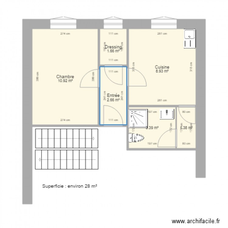 Villa du Château  1er étage sur cour. Plan de 0 pièce et 0 m2