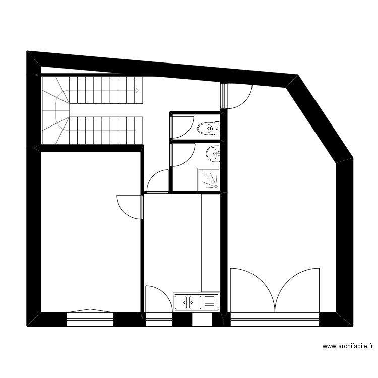 RDC EXISTANT FLEURET. Plan de 0 pièce et 0 m2