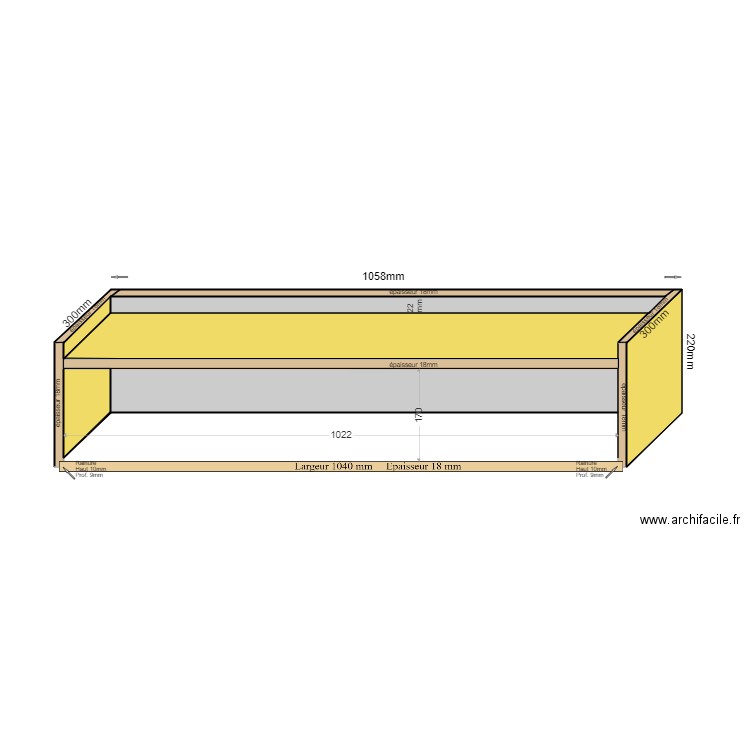 Tablette table basse 06. Plan de 0 pièce et 0 m2