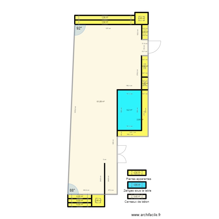 Terrasse - 17 juin 22. Plan de 16 pièces et 80 m2