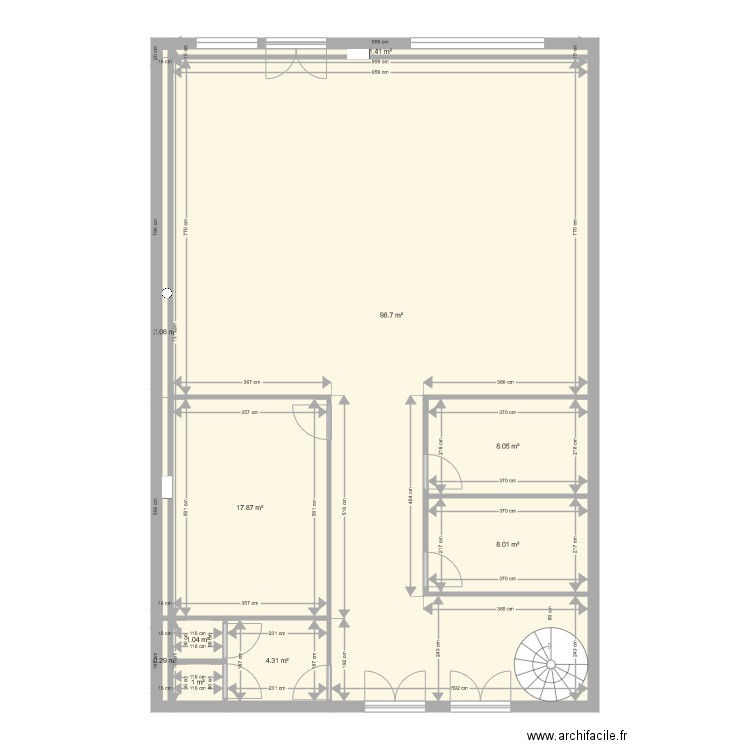 Etage cloisonnement. Plan de 0 pièce et 0 m2