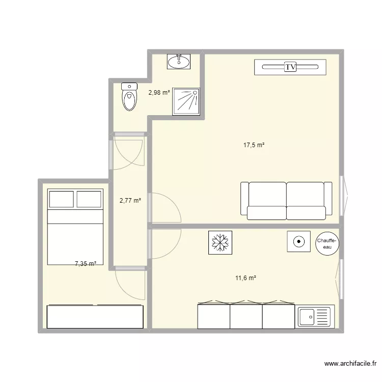 T2 joliette avant. Plan de 