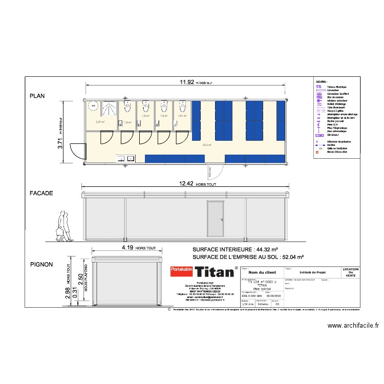 TECHCI_VESTIAIRE F_V2. Plan de 0 pièce et 0 m2