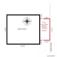 Existant  et projet  chalet 79