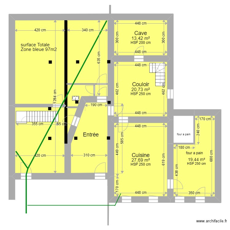 Detroit. Plan de 13 pièces et 470 m2