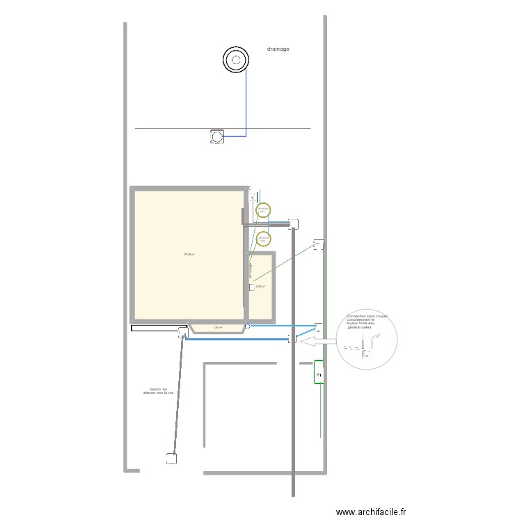 herblay exterieur eau. Plan de 3 pièces et 66 m2