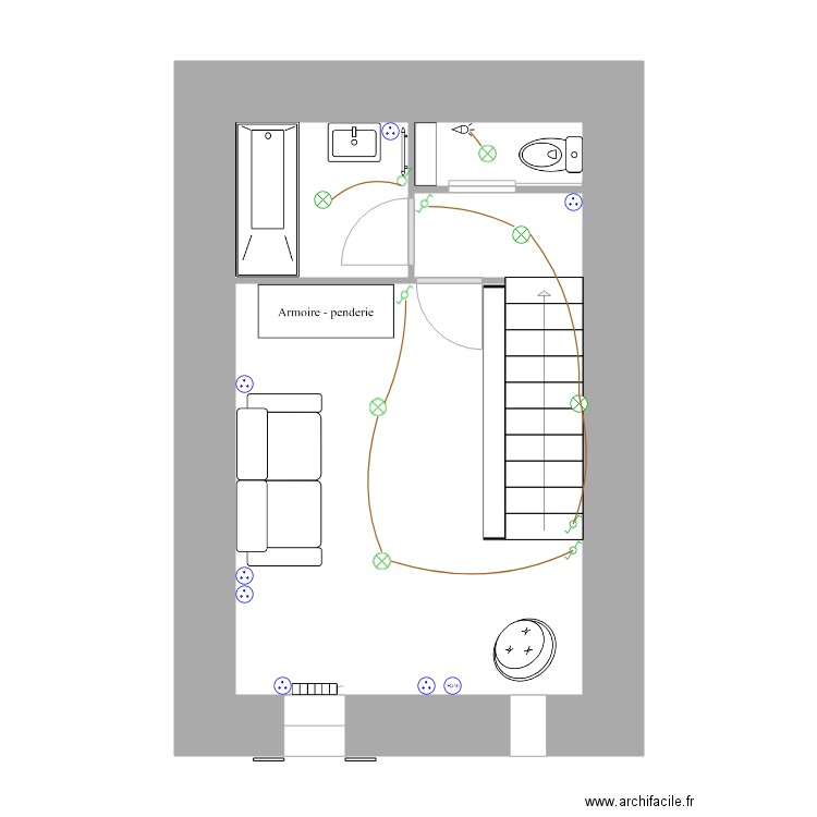 Le Rozel 1er étage. Plan de 0 pièce et 0 m2