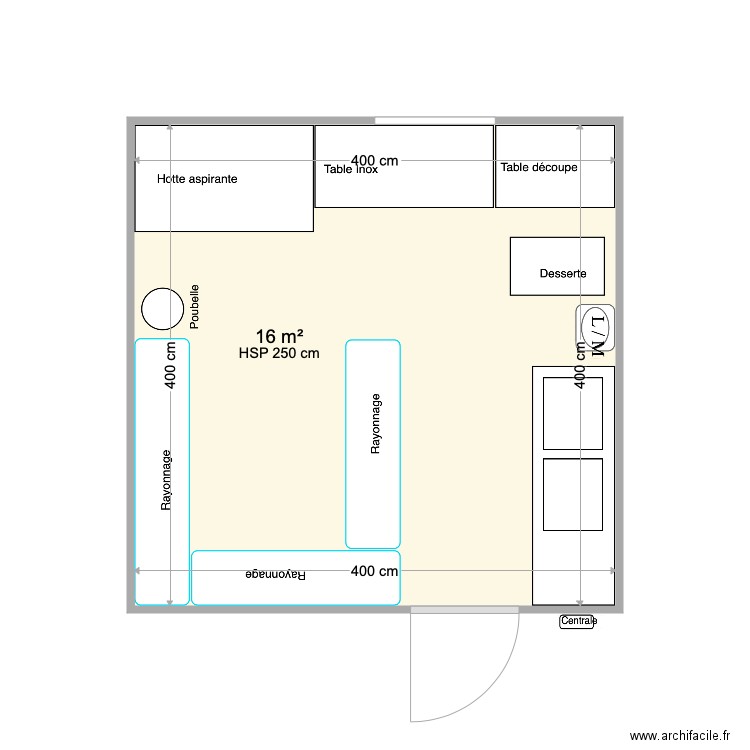 Gaec Au fil du Cernon. Plan de 1 pièce et 16 m2