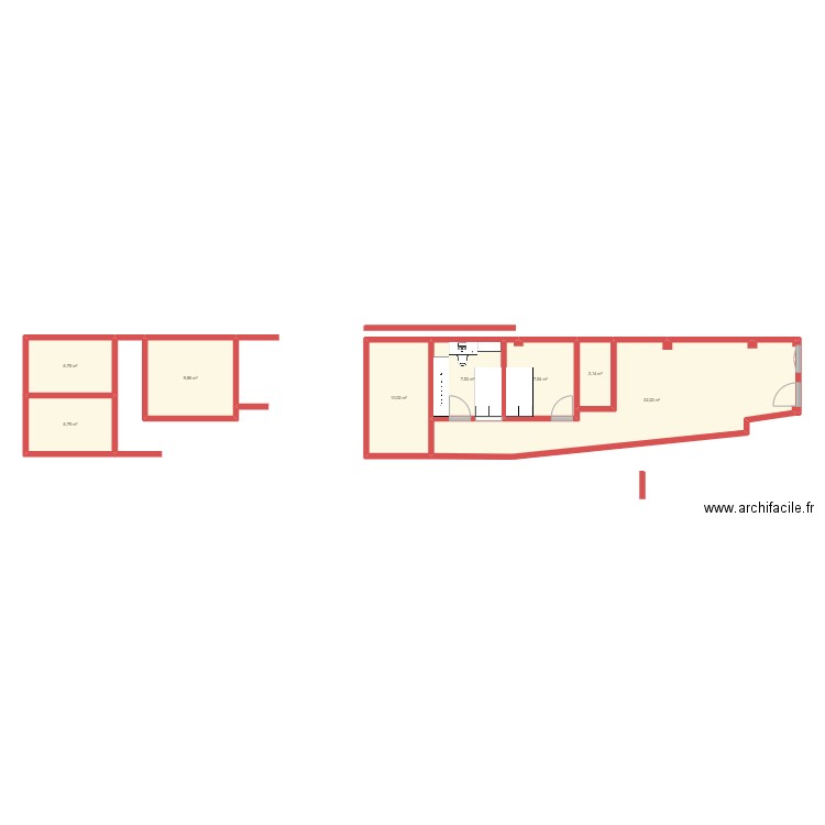 PLAN 1. Plan de 8 pièces et 84 m2