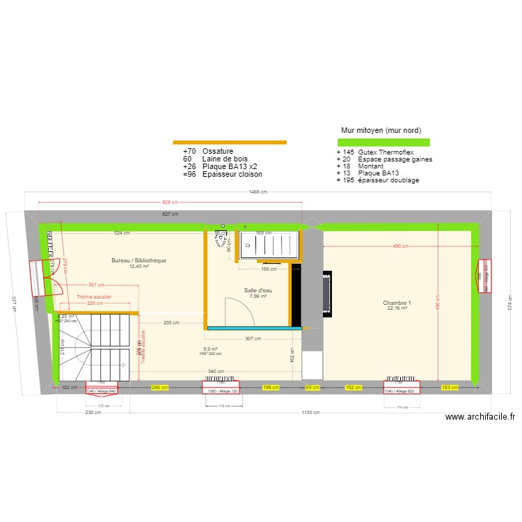 Membrey 22 - final. Plan de 32 pièces et 363 m2
