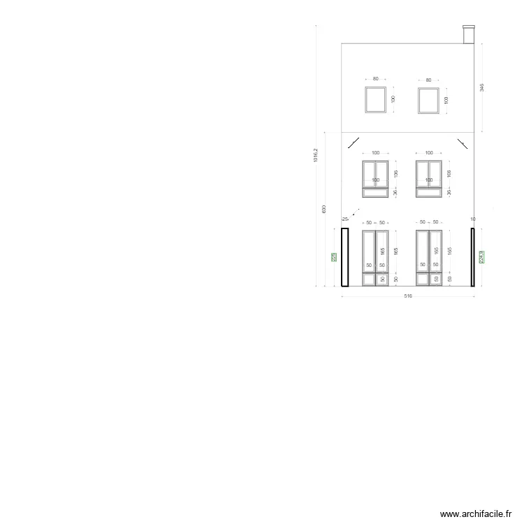 futur façade arrière christophe. Plan de futur façade arrière christophe. Plan de