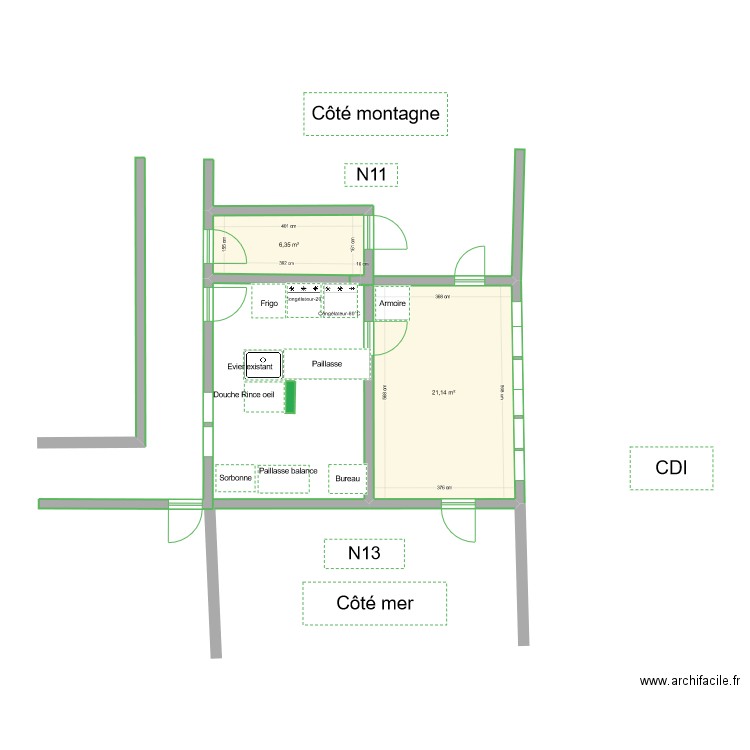LABO N12  à l'échelle. Plan de 0 pièce et 0 m2