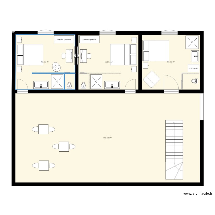 cottage. Plan de 0 pièce et 0 m2