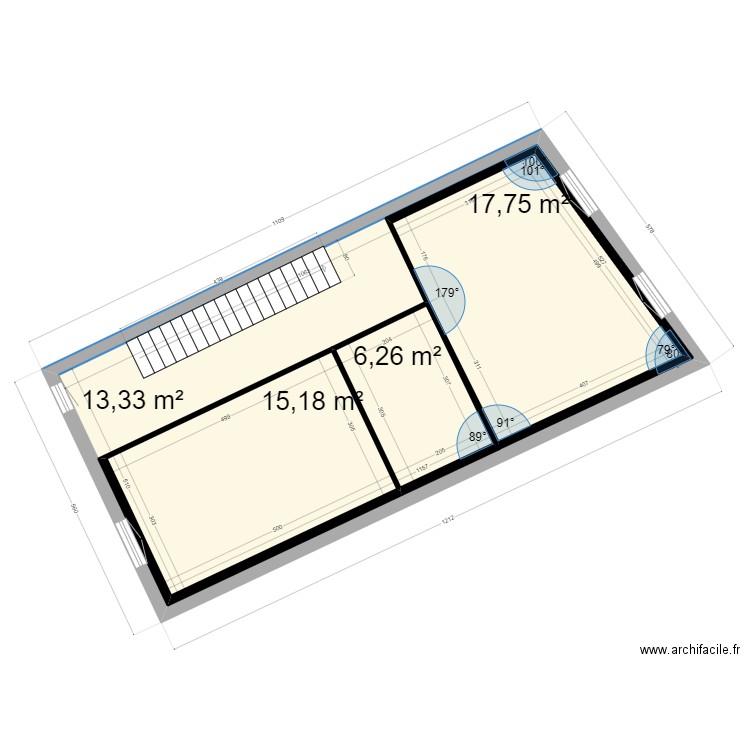 Vimy 1. Plan de 4 pièces et 96 m2