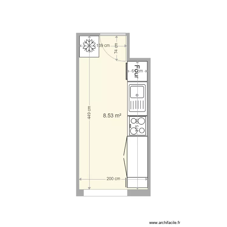 Charrier Projet cuisine. Plan de 