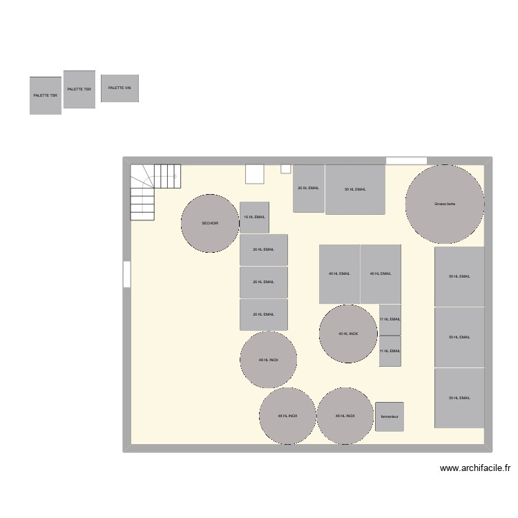cuverie vendanges V2. Plan de 0 pièce et 0 m2