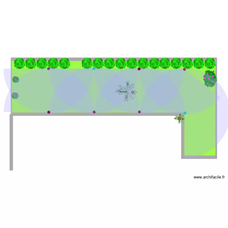 Arrisage devant. Plan de 1  et 95 m²