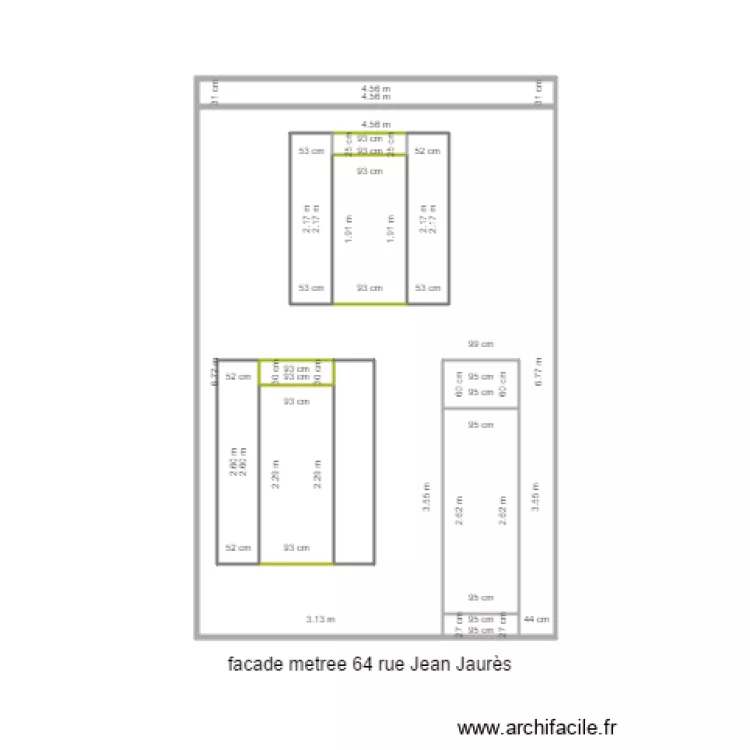 fa&ccedil;ade m&eacute;tr&eacute;e Jaur&egrave;s. Plan de 